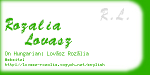 rozalia lovasz business card
